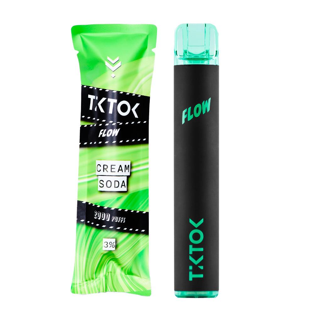 พอตใช้แล้วทิ้ง TikTok FLOW ราคาส่ง - 2000 คำ-พอตใช้แล้วทิ้ง-TikTok-Cream Soda-Vape Haus