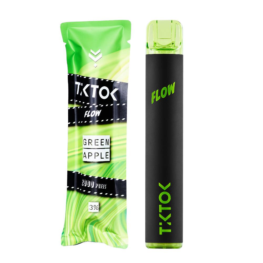 พอตใช้แล้วทิ้ง TikTok FLOW ราคาส่ง - 2000 คำ-พอตใช้แล้วทิ้ง-TikTok-Green Apple-Vape Haus