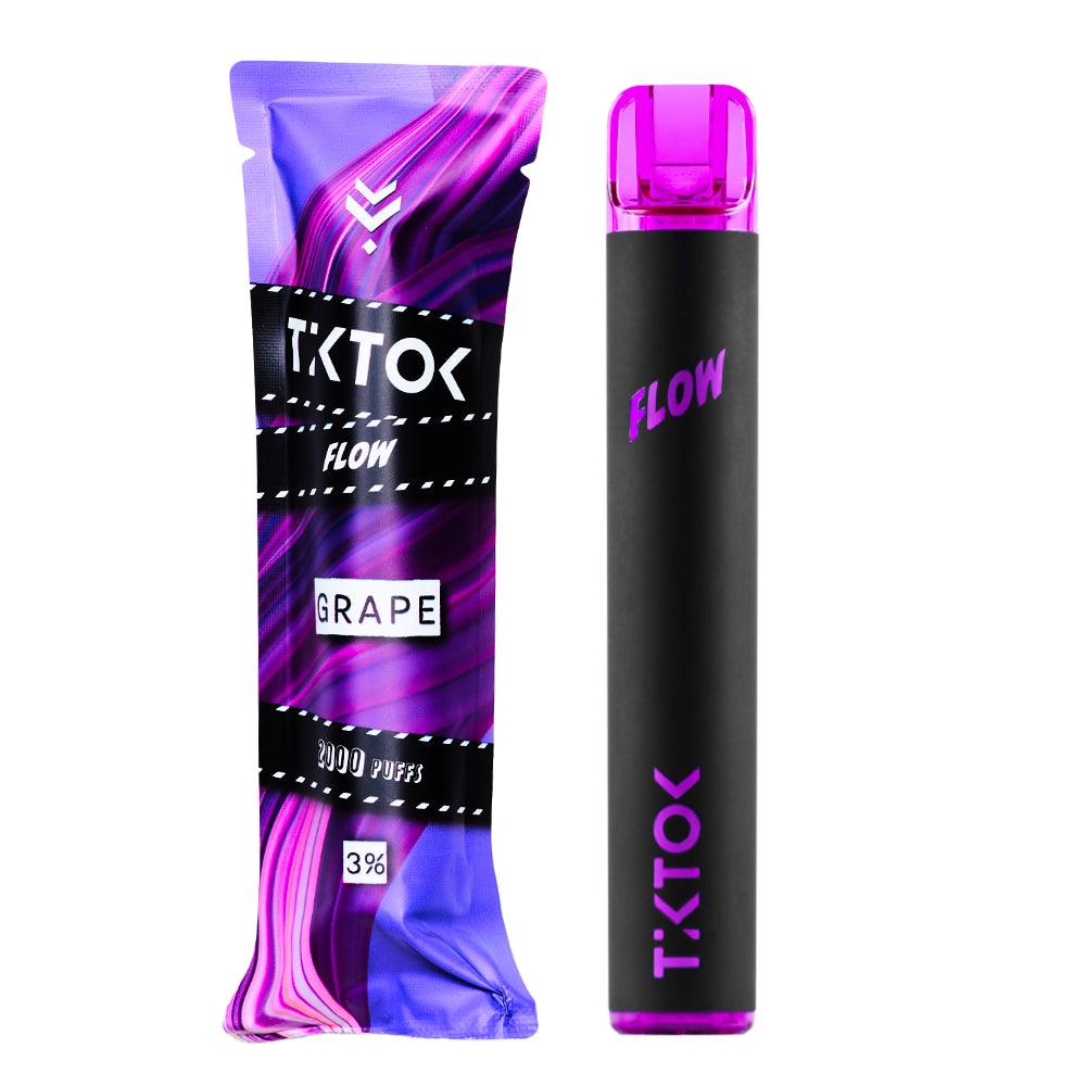 พอตใช้แล้วทิ้ง TikTok FLOW ราคาส่ง - 2000 คำ-พอตใช้แล้วทิ้ง-TikTok-Grape-Vape Haus