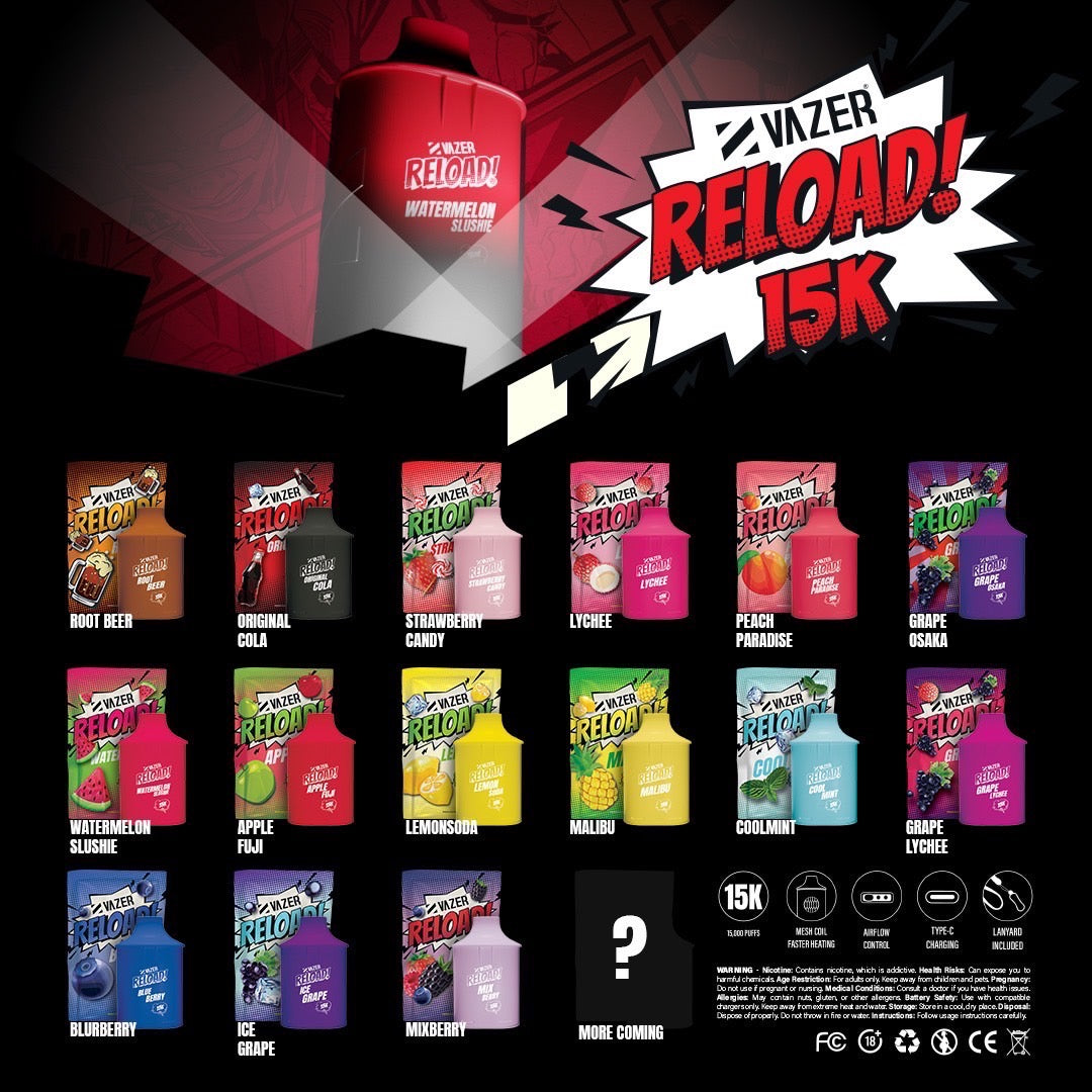 หัวพอต Vazer Reload ราคาส่ง - 15000 คำ (ใช้กับเครื่อง Vazer เท่านั้น)