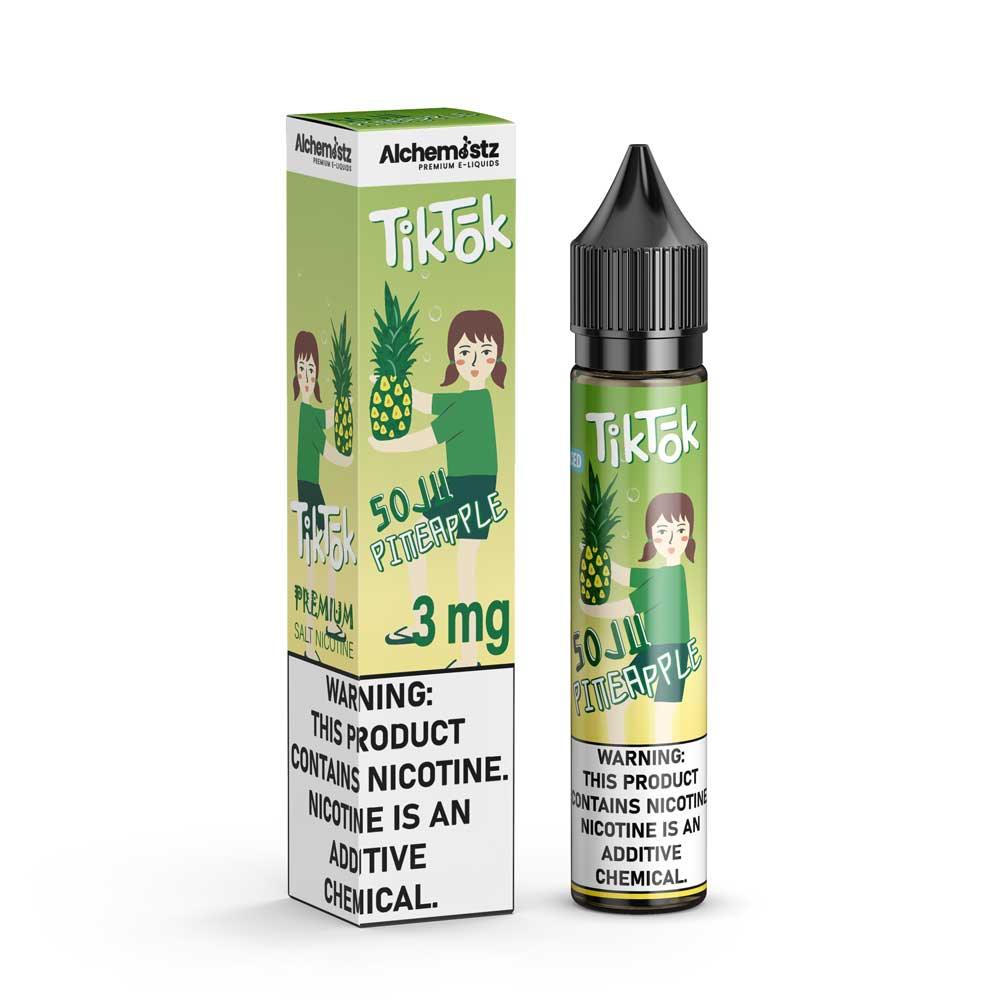 น้ำยาฟรีเบส - TikTok - 30ml-น้ำยาบุหรี่ไฟฟ้า-TikTok E-Liquid-Soju Pineapple-3mg-Vape Haus