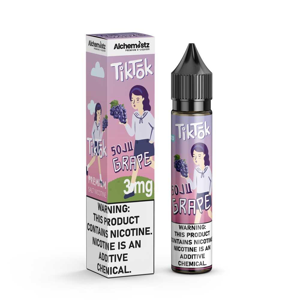 น้ำยาฟรีเบส - TikTok - 30ml-น้ำยาบุหรี่ไฟฟ้า-TikTok E-Liquid-Soju Grape-3mg-Vape Haus