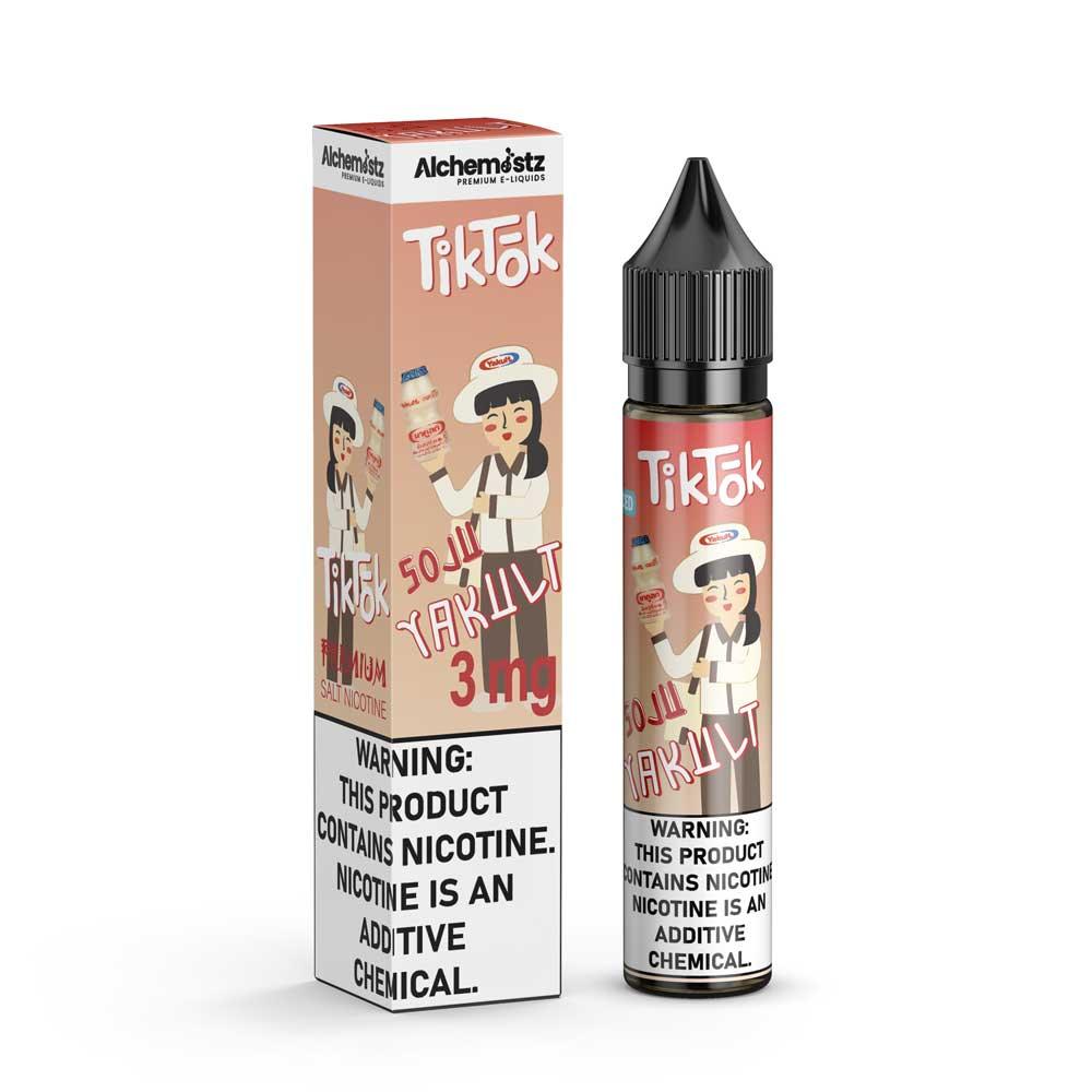น้ำยาฟรีเบส - TikTok - 30ml-น้ำยาบุหรี่ไฟฟ้า-TikTok E-Liquid-Soju Yakult-3mg-Vape Haus