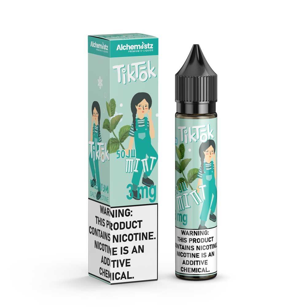น้ำยาฟรีเบส - TikTok - 30ml-น้ำยาบุหรี่ไฟฟ้า-TikTok E-Liquid-Soju Mint-3mg-Vape Haus