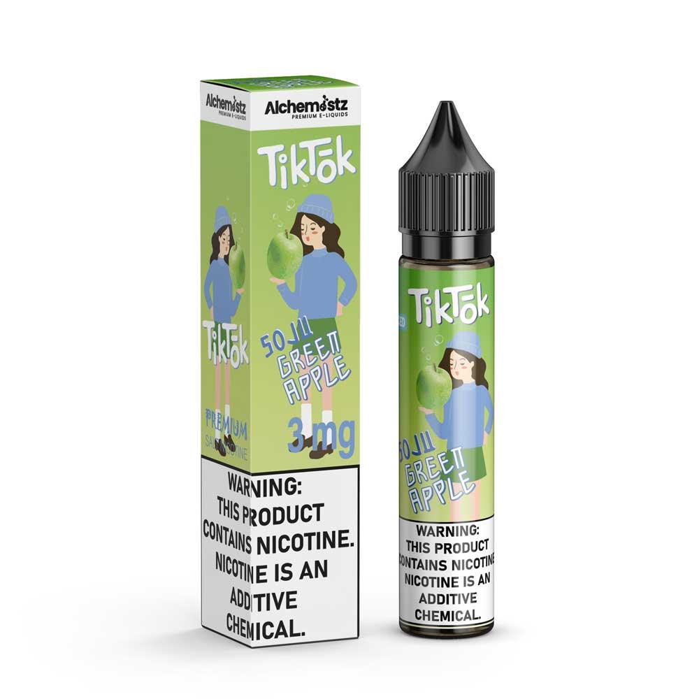 น้ำยาฟรีเบส - TikTok - 30ml-น้ำยาบุหรี่ไฟฟ้า-TikTok E-Liquid-Soju Green Apple-3mg-Vape Haus